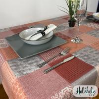 HuleHule Tex - Mantel de Hule Huletec. Impermeable antimanchas para mesa redonda, cuadrada o rectangular - Gaby Coral - details 1