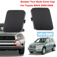 Par De Cubiertas Para Ojo De Remolque Del Parachoques Delantero Para TOYOTA RAV4 ACA33 ACA30 ACA31 2006-2008 53286-42931 53285-42930 Pieza De Automóvil Plástico - details 0
