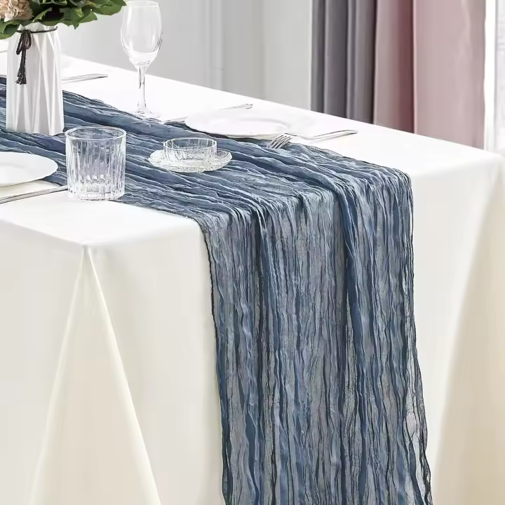 10Pcs Telar De Queso Boho Gauze Romántico Para Mesa 40x270cm Ideal Para Bodas Cumpleaños Y Fiestas De Enlace - 1
