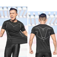 Camiseta De Compresión Para Hombres MMA Rashguard Boxeo Camiseta Corta De Entrenamiento En El Gimnasio Fitness Deportes Jiu Jitsu - details 21