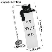 Marcapáginas De Acero Inoxidable Con Diseño Creativo De Gato Y Texto Colorido Regalo Perfecto Para Amantes Del Lectura - details 8