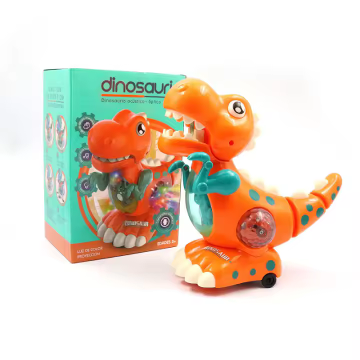 Juguetes para bebés que se iluminan, dinosaurios para gatear, juguete eléctrico interactivo sensorial Montessori para niños, regalo de cumpleaños - 1