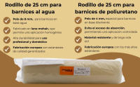 LYSSOLEN - Rodillo para Barniz - Rodillo 25 cm con Pelo 4 mm o Pelo de 8 mm - Herramienta Profesional para Acabados Lisos - Alta Durabilidad - Rodillo para Barniz al Agua o para Barniz de Poliuretano de Alta Calida - details 2