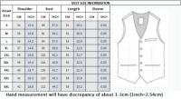 Traje De Negocios Slim-fit Para Hombre Con Chaleco De Solapa Sencilla Y Dos Botones Color Sólido Conjunto De 3 Piezas Moda Casual - details 1