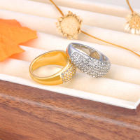 Anillo De Moda Lokaer 316L Acero Inoxidable Pave Cubic Zirconia Para Mujer Platinado Dorado Joyería Para El Dedo Regalo R23102 - details 5