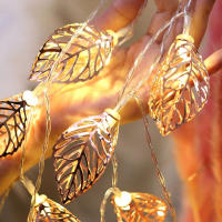 Guirnalda LED De 10/20 Luces Para Navidad Y Día De San Valentín Poder De Batería Estilo Hoja Decoración Para Sala De Estar Jardín - details 0
