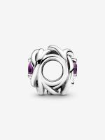 Pandora - Charm Círculo de Eternidad Morado de Febrero - Plata de Ley - details 1