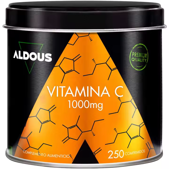 Vitamina C 1000 mg - Suministro para +8 meses - 1 tableta al día  Vitamina para el Cansancio, Sistema Inmune y Defensas  1000mg Vitamina C  250 Comprimidos  Vitamina C pura  Libre de Plástico - 1