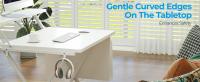 Escritorio plegable Green Forest con bordes curvos