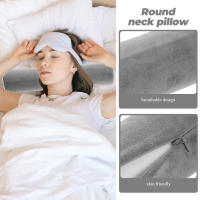 Almohada De Cuello Redonda En Forma De Cilindro Para Relaxar La Espalda Y El Cuello Rellena De Poliéster Y Algodón Uso Doméstico - details 4