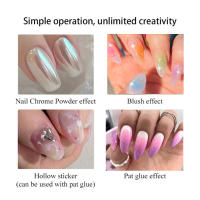 Brocha De Silicona Para Arte De Uñas Reutilizable Con Espejo Aplicador De Polvo Y Pigmento Para Manicura Efecto Gradiente En Artes De Uñas - details 3