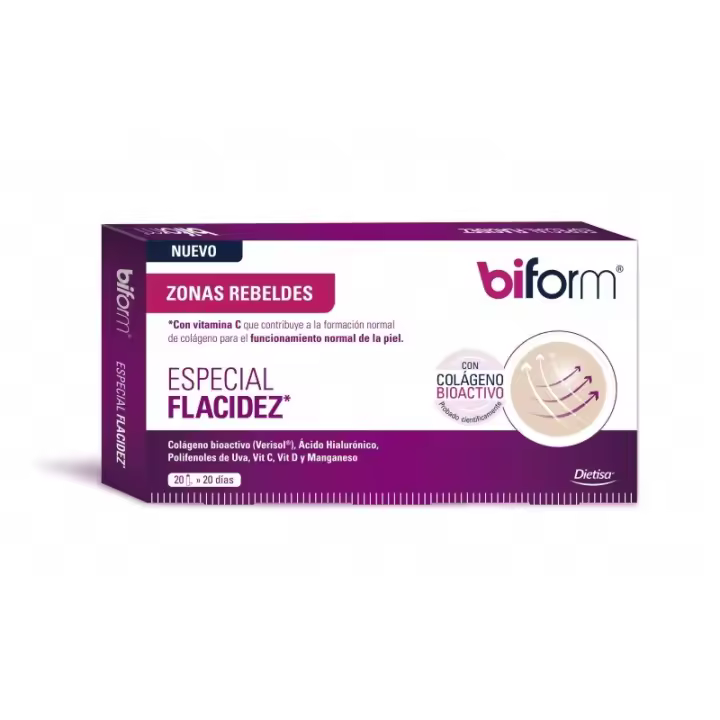 Dietisa BIFORM FLACIDEZ 20 VIALES para Combatir la Flacidez en Zonas Rebeldes - 1