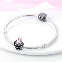 Encanto Original De Plata Para Joyería Moda Sombrero Conejo Encanto Cuentas Pulsera Ajustable Para Mujeres DIY Hecho De Zirconia - details 109