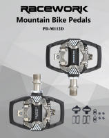 RACEWORK Plataforma De Pedal Para Bicicleta MTB Cerradura Doble Lado Sistema SPD Shimano Cuerpo De Nylon Y Acero Mólish Cromo - details 0