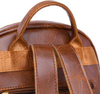 Mochila De Cuero Para Mujer 2024 Lujo Casual Vintage Con Bolsillos Internos Y Externos Cierre De Cremallera Bolsa Escolar Para Niñas - details 15