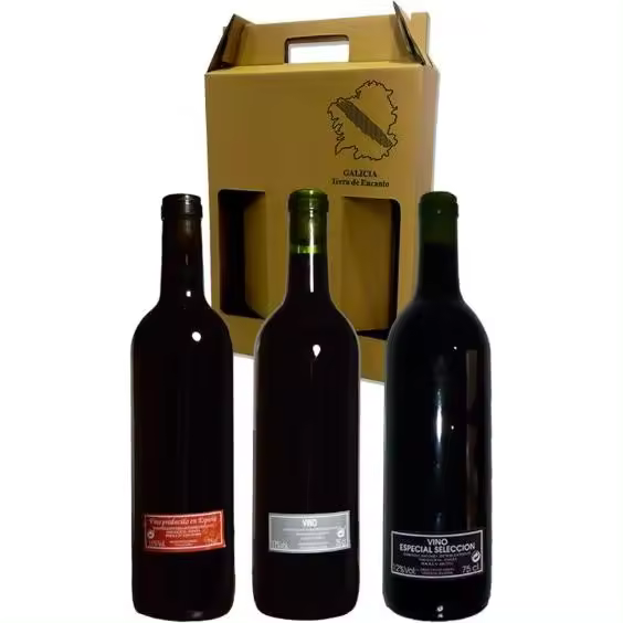 Estuche Surtido Gallego Vino Tinto de Cosecha (Xoven País Ourense + M. Ourense + Barrantes Pontevedra) - 1