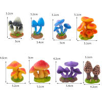 Decoración De Acuario De Mini Figure De Setas De Resina Para Jardín Faeérico Landscape Micro Ornamento Artificiales Plantas - details 0