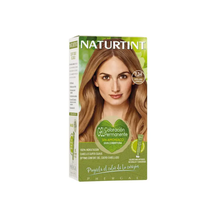 Naturtint Tinte 7.34 Avellana Luminoso - Coloración Permanente Sin Amoníaco - 1