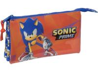 Sonic Portatodo triple infantil niños colegio escolar original Sega Rojo y azul Prime Safta. Película Sonic 3 .Original - details 1