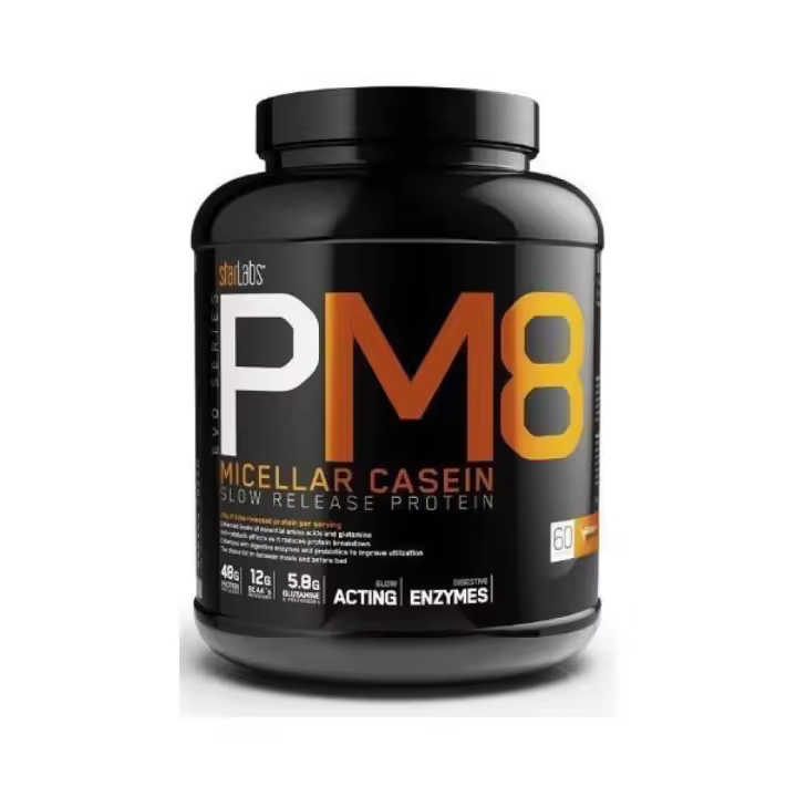 Starlabs Nutrition PM8 Micellar Casein 1.8 Kg - Proteína de Liberación Lenta para Recuperación Muscular - 1