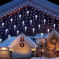 Luces De Navidad LED En Forma De Copo De Nieve Y Gota De Agua Para Jardín Y Exterior Con Enchufe EU Decoración De Fiesta En Casa Guirnalda De Luces De Ceniza - details 16