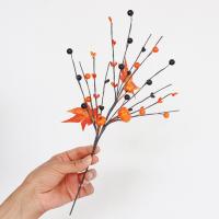 Plantas Artificiales De Calabaza Y Hojas De Maple Para Decoración De Halloween Arreglo Floral Para Sala De Estar Festivales Y Fotografía De Props - details 0