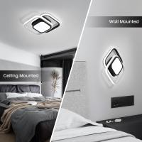LED Plafón Cuadrada Nórdico para Techo 32W 2500LM , 3000K/6500K, Iluminación Interior Moderna para Sala de estar, Dormitorio, comedor, Cocina, Acrílico, 33*24*6 CM - details 0