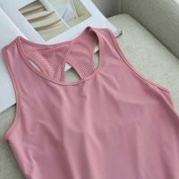 Camiseta Deportiva De Verano Para Mujer Secado Rápido Malla Sin Espalda Casual Versátil Para Yoga Fitness Running - details 7
