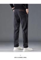 Pantalones De Corduroy Para Hombre Moda Otoño Invierno Tejido De Veludo Bo'ao Pantalones Rectos Negocios Cintura Media Talla Regular - details 6