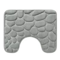 Alfombra De Pies Para Baño Y WC Antideslizante Absorbente De Agua U-Shaped Alfombrilla Impermeable De Poliéster 100% - details 7