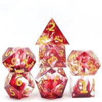 Juego De 7 Dados De Resina En Formas Poliedras Multicolor Para Juegos De Mesa Y Decoración Del Hogar Juguete De Rol Para Niños Y Adultos - details 21