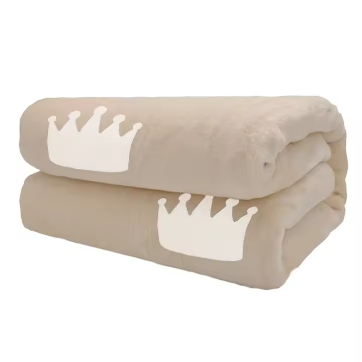 Manta Decorativa de Sofá con Tacto Súper Suave,Manta Elegante con Estampada de Corona y Cálida para Cama.Se utiliza en el coche, siesta, habitación con aire acondicionado en verano - 1