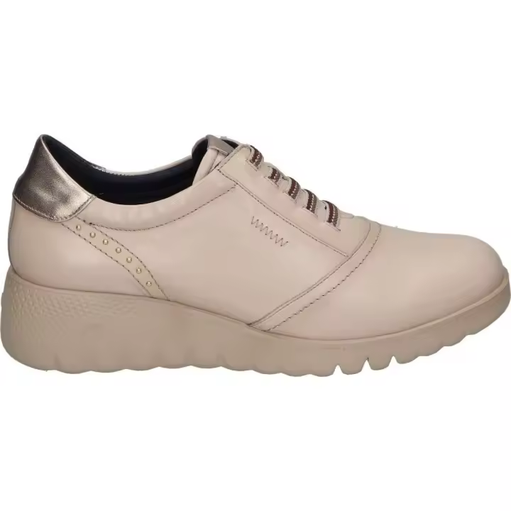 FLUCHOS | Zapato de Piel Fluchos Live para Mujer – Zapatos con Cuña en Color Beige – Zapatos con Cordones – Cuña de 5cm Cómoda – Elegante – Alta Calidad – De Piel – Versátiles – Modelo F2096 - 1