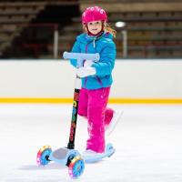Patinete para niños - Patinete con ruedas para niños | Patinetes para niños con altura ajustable | Patinete antideslizante para niños | Plataforma extra ancha, ruedas iluminadas para que los niños jueguen al aire libre y aprendan a conducir - details 3