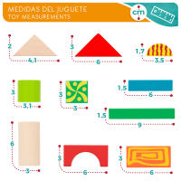 WOOMAX Bloques construcción de madera 50 piezas - details 4