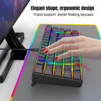 Teclado De Juego Con Iluminación RGB De 69 Teclas Diseño Compacto De 68% Teclado Conectado Por Cable Estándar Para Oficinistas Y Jugadores - details 3
