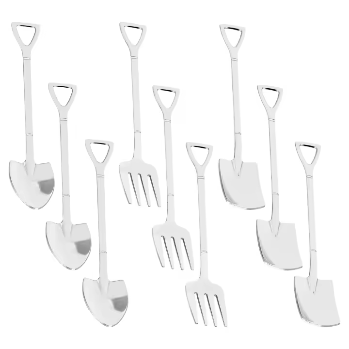 Cuchara de Palanca de Acero Inoxidable 9 Piezas para Café Helado Postre Moldura de Frutas Forma de Palanca - 1