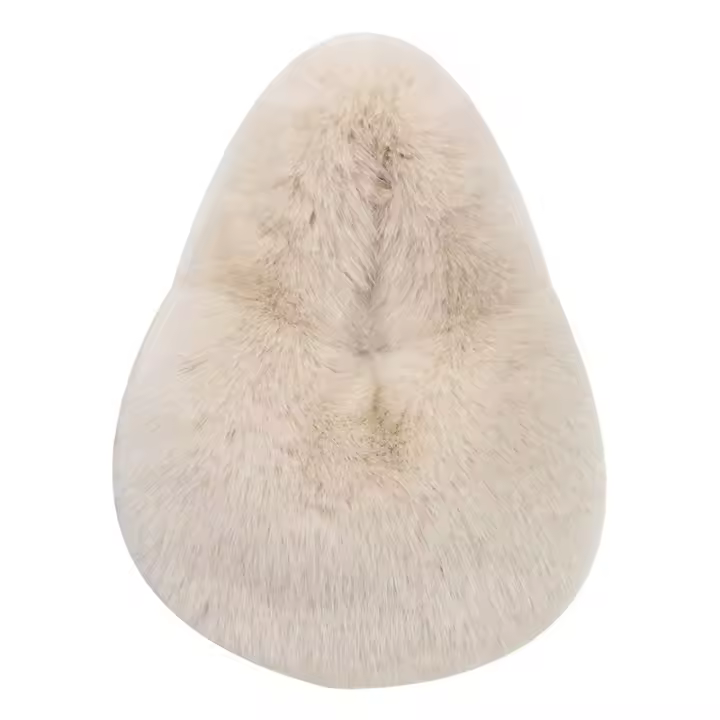 Elegante Bolso De Noche Para Mujer En Color Blanco Falso Peluche Suave Y Compacto Con Cierre De Cremallera Lining De Poliéster Perfecto Para Eventos Formales - 1