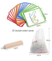 Juego Educativo Montessori De Madera Con Palos Y Anillos Desafío Inteligente Para Niños Juguete De Construcción DIY Regalo Para Edad 4-12 Años - details 11