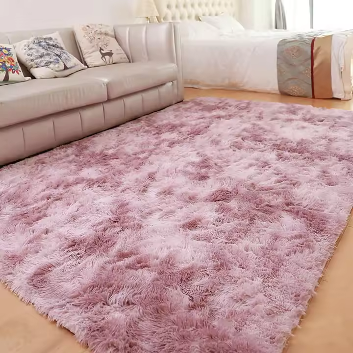 Bedroom rug Modern living room rug Plush fluffy rug Super soft and comfortable rug Thick and fluffy non-slip indoor carpet Girl's living room bedroom (cloud pink, 160*230cm) - 1