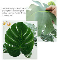 60Pcs Hojas De Palma Tropicales Artificiales Para Fiesta Hawaiian Luau Verano Decoración De Selva Tema De Fiesta Boda Cumpleaños Decoración De Mesa Para Hogar - details 4