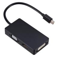Adaptador 3 En 1 Thunderbolt Mini DP Para HDMI VGA DVI Convertidor 1080P Cable Mini DP Para Proyector MacBook pro Air - details 5