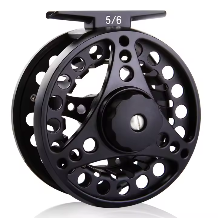 Carrete De Pesca Al Fly Sougayilang CNC Machined Aluminio Cuerpo Acero Inoxidable Eje Principal Knob Antideslizante 5/6 Pesca - 1