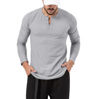 Camiseta de manga larga con cuello redondo de otoño para hombre, jersey holgado, camiseta informal de manga larga para hombre - details 38