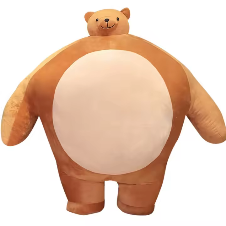 Muñeco De Peluche Grande Cuerpo Y Ojos Lindo Pequeño Oso Divertido Almohada Regalo Para Todas Las Edades Relleno De Algodón PP - 1