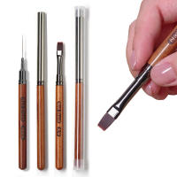 Pincel De Dibujo Para Uñas Con Mango Redondo De Madera 1PC Herramienta Para Manicura Pintura Gradient UV Extensión GEL Constructor Dibujo Pluma - details 9