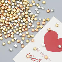 200pcs De Cuentas De Flor En Forma De 6mm CCB Platinadas En Oro Y Plata Para Accesorios De Joyería DIY Collares Pulseras - details 0