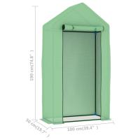 vidaXL Invernadero con estructura de acero 0,5 m² 1x0,5x1,9 m - details 6