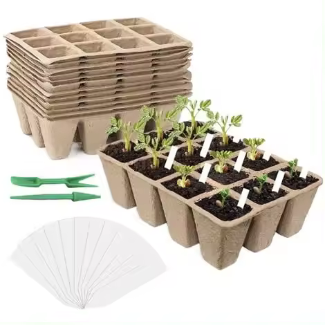 144x Metas biodegradables para plantulas Banjas de plantulas, - 1