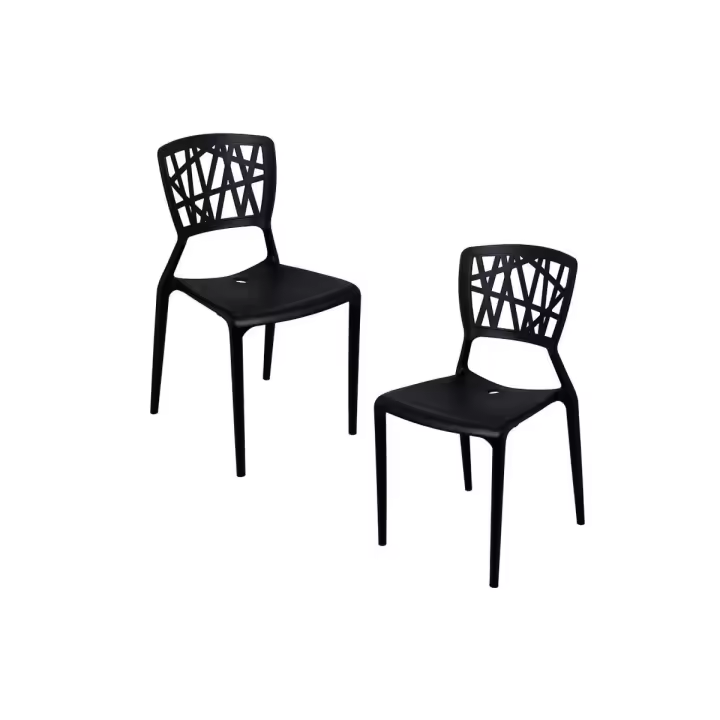 Pack 2 Sillas Delta - Negro - 1